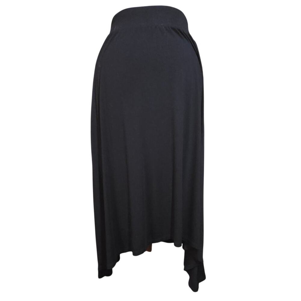 Black Pull On High Low Hem Skirt Size Large